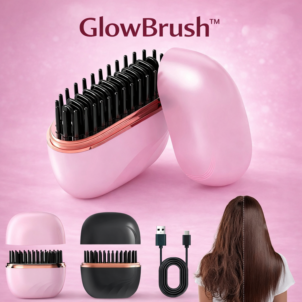 GlowBrush™ ✨ – Kabellose Mini-Haarbürste💖