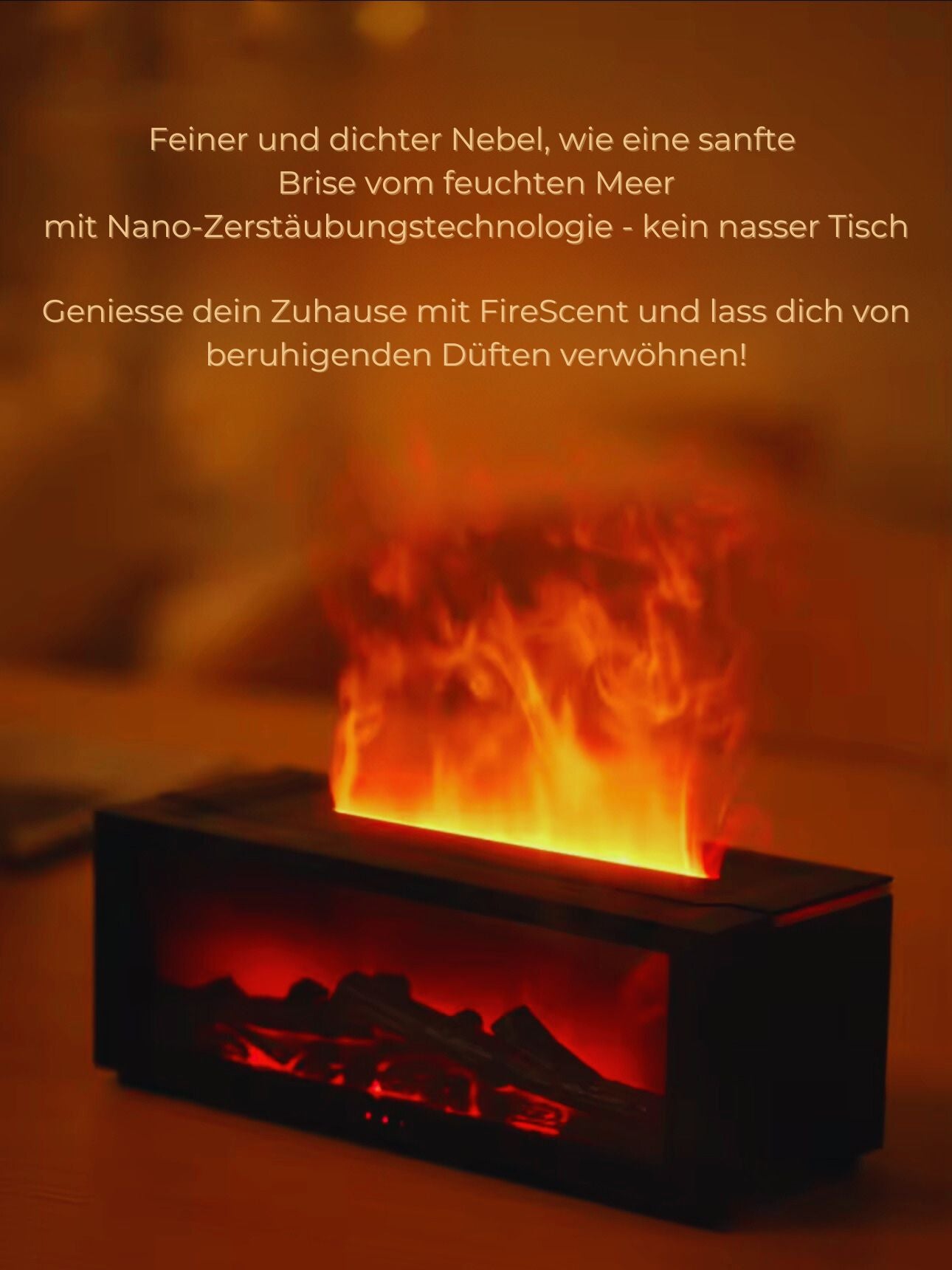 FireScent Aroma Diffusor mit Kamin Ambiente